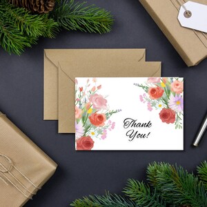 Rote Rose Dankeskarte, Hochzeit flach und gefaltet Dankeskarte, rote Hochzeit Dankeskarte, digitaler Download