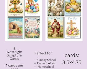 Children's Easter Scripture Cards | Printable Bible Verse Cards (PDF Download)