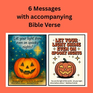 Biglietti di auguri cristiani di Halloween per bambini, versetti biblici (download digitale) immagine 2