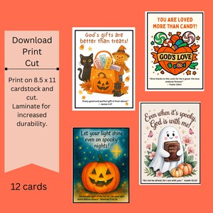 Biglietti di auguri cristiani di Halloween per bambini, versetti biblici (download digitale) immagine 8