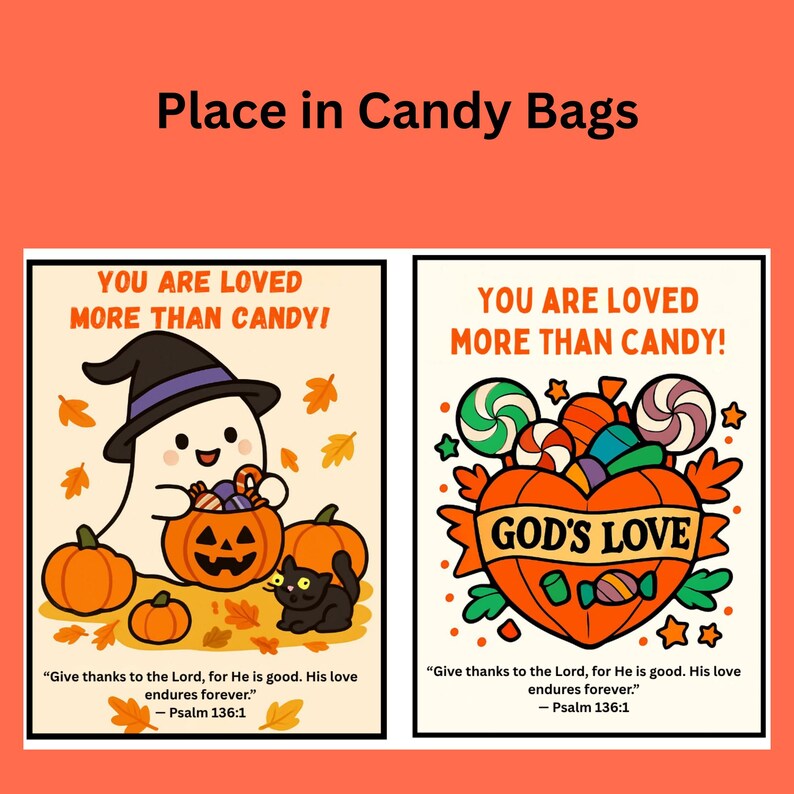 Biglietti di auguri cristiani di Halloween per bambini, versetti biblici (download digitale) immagine 5