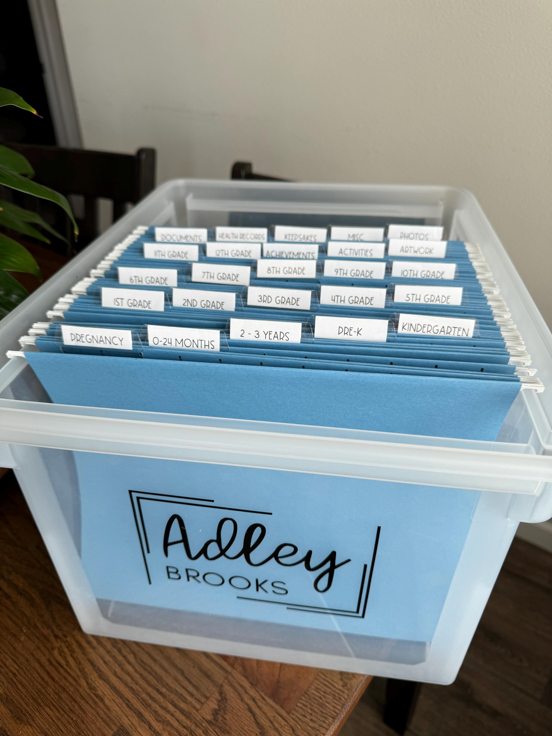 Printable Keepsake Box File Tabs 60 Pre labeled Tab Set instant Printable Keepsake Box File Tabs 60 Pre labeled Tab Set instant