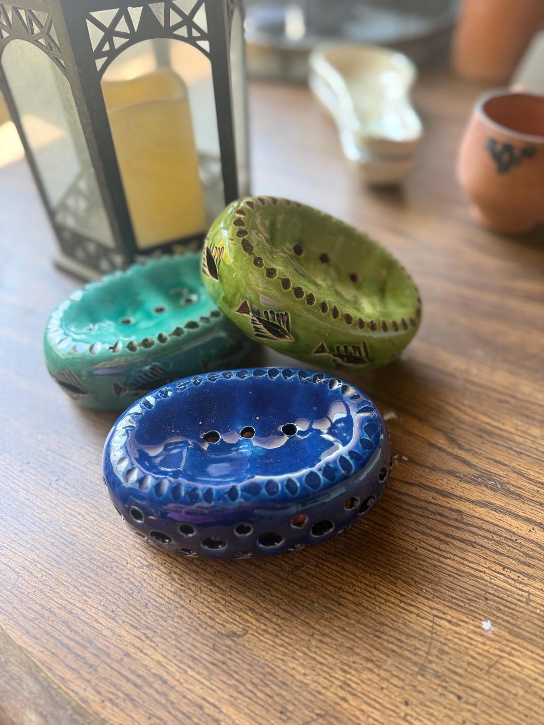 Hand-painted Moroccan Soap Dish – Colorful Ceramic Bathroom Decor - Etsy