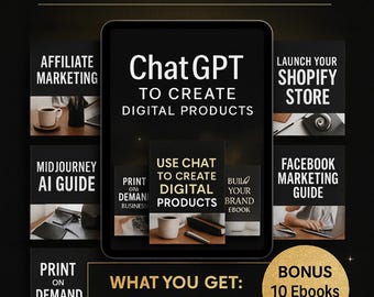 Passive Income eBook Bundle | Digital Products, Affiliate Marketing Guide, Print on Demand, Shopify Store, Midjourney AI, Make Money Online