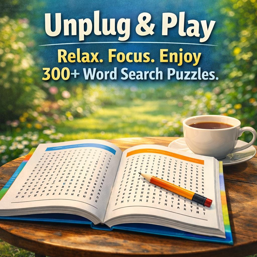300+ Word Search Puzzle Book Printable PDF | Brain Games for Adults ...