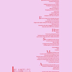 Limitierter Fine Art Poetry Print - Zu sehen in KCRWs Liebesbriefen an LA