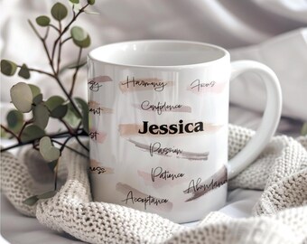 Gepersonaliseerde affirmatiemok: gepersonaliseerde inspirerende koffiekop