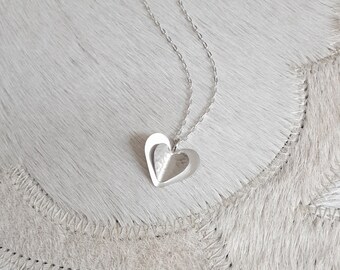 Sparkling Silver Heart Pendant