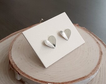 Sweet Heart Earrings in Silver