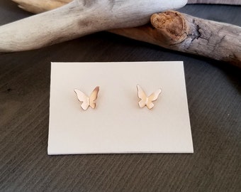 Butterfly Studs in Bronze ( Mini or Small )