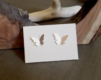 Butterfly Studs in Silver ( Medium )