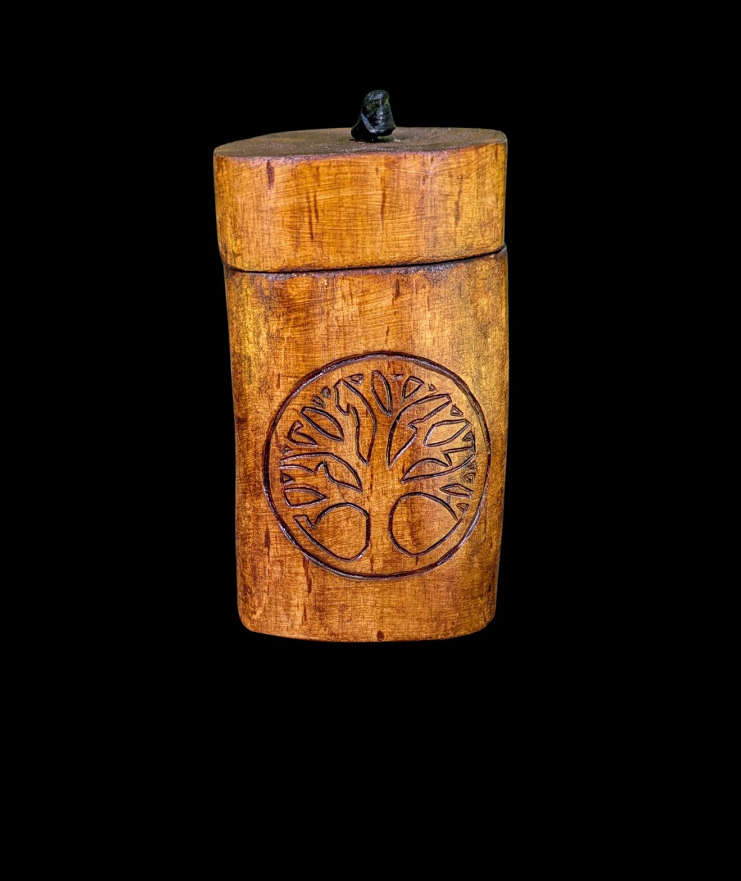 Tree of Life Witch’s Hollow (10cm) Hand-carved Birch Spell Container ...