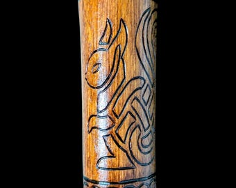 Ratatoskr Staff – 153cm Norse Birch Rune Walking Staff