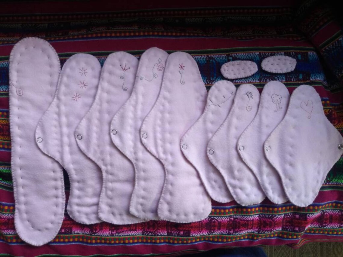 100 Organic Cotton Cloth Menstrual Pads Heavy Duty for Heavy Etsy