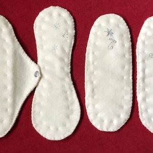 Panty liner set,  100% Organic Cotton Cloth Menstrual Pads for regular to light flow, Pantyliner, Menarche, Incontinence