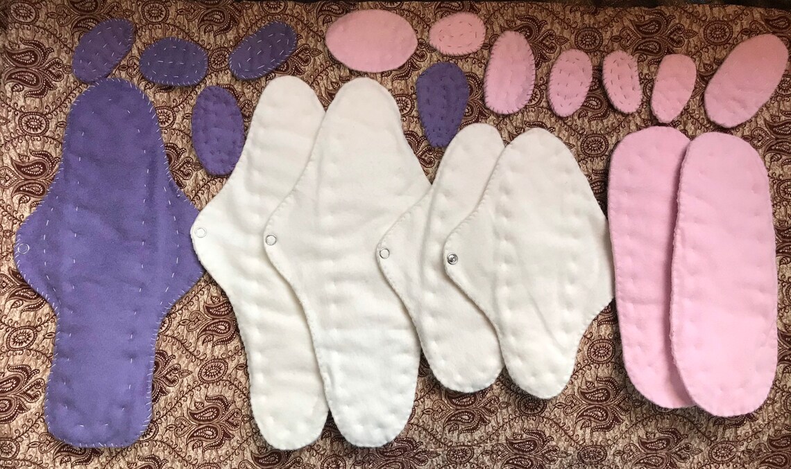 Organic Cotton menstrual pads Heavy duty night time and Etsy