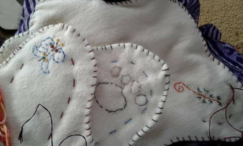 Custom Made Patterns and or detailed Embroidery to End Period Poverty 100/% Organic Cotton Cloth Menstrual Pads