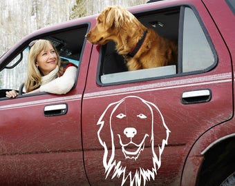 Dog Face Car Window Sticker Animal Pet Decals