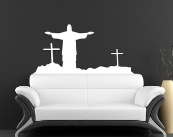 Jesus Christ is Risen Wall Vinyl Decal Christian Home Decoration Stickers