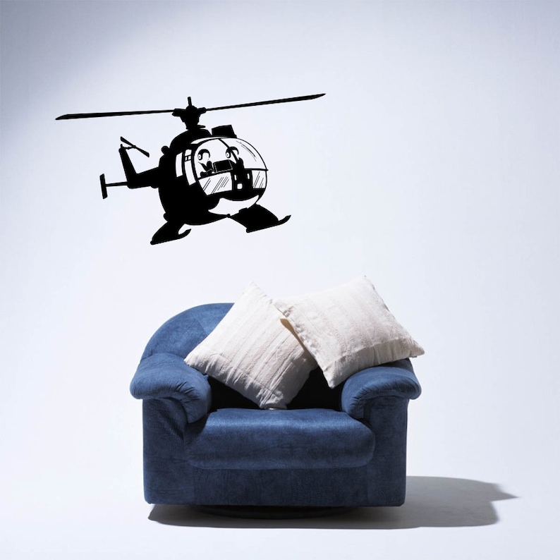 Military Helicopter American Air force Vinyl Wall Decal Adhesive Sticker