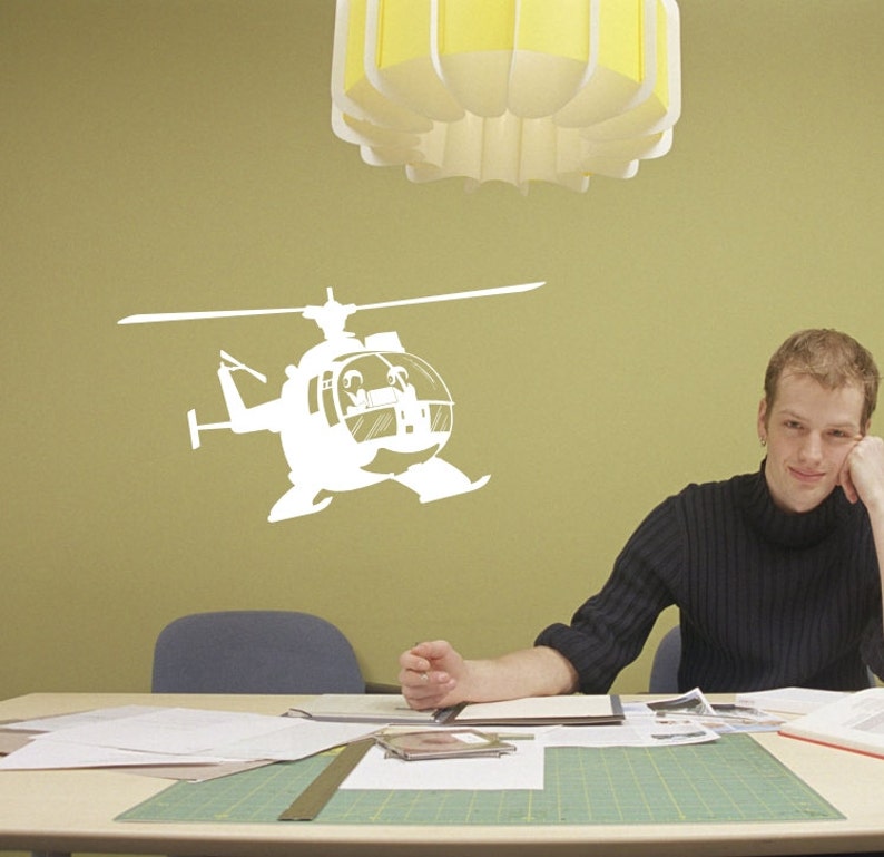 Military Helicopter American Air force Vinyl Wall Decal Adhesive Sticker