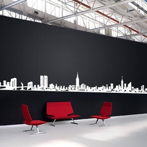 New York City Skyline Wall Vinyl Decal Landscape NY Sticker