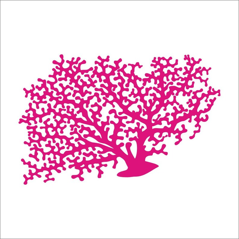 Reef Tropical Ocean Coral Vinyl Wall Decal Home Decoration Stickers Etsy