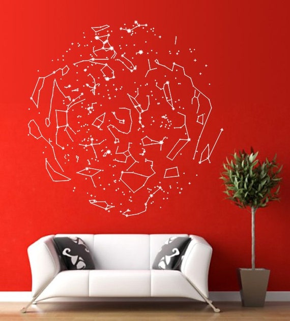 Astronomie espace et univers ciel nuit grecques Constellations et étoiles  mur plafond stickers autocollants en vinyle pour Cosmos intérieur Home  Decor -  France