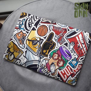 Pulsierende MacBook Hülle - Trendige Cartoon Sticker Hülle für 13 und 15 Zoll Laptops