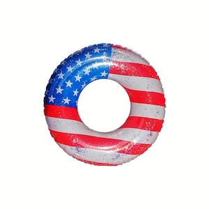 Inflatable Star Pool Float for Adults – Clear Ring with Floating Star Confetti, 36” Durable Swim Tube for Beach, Lake, or Pool Parties