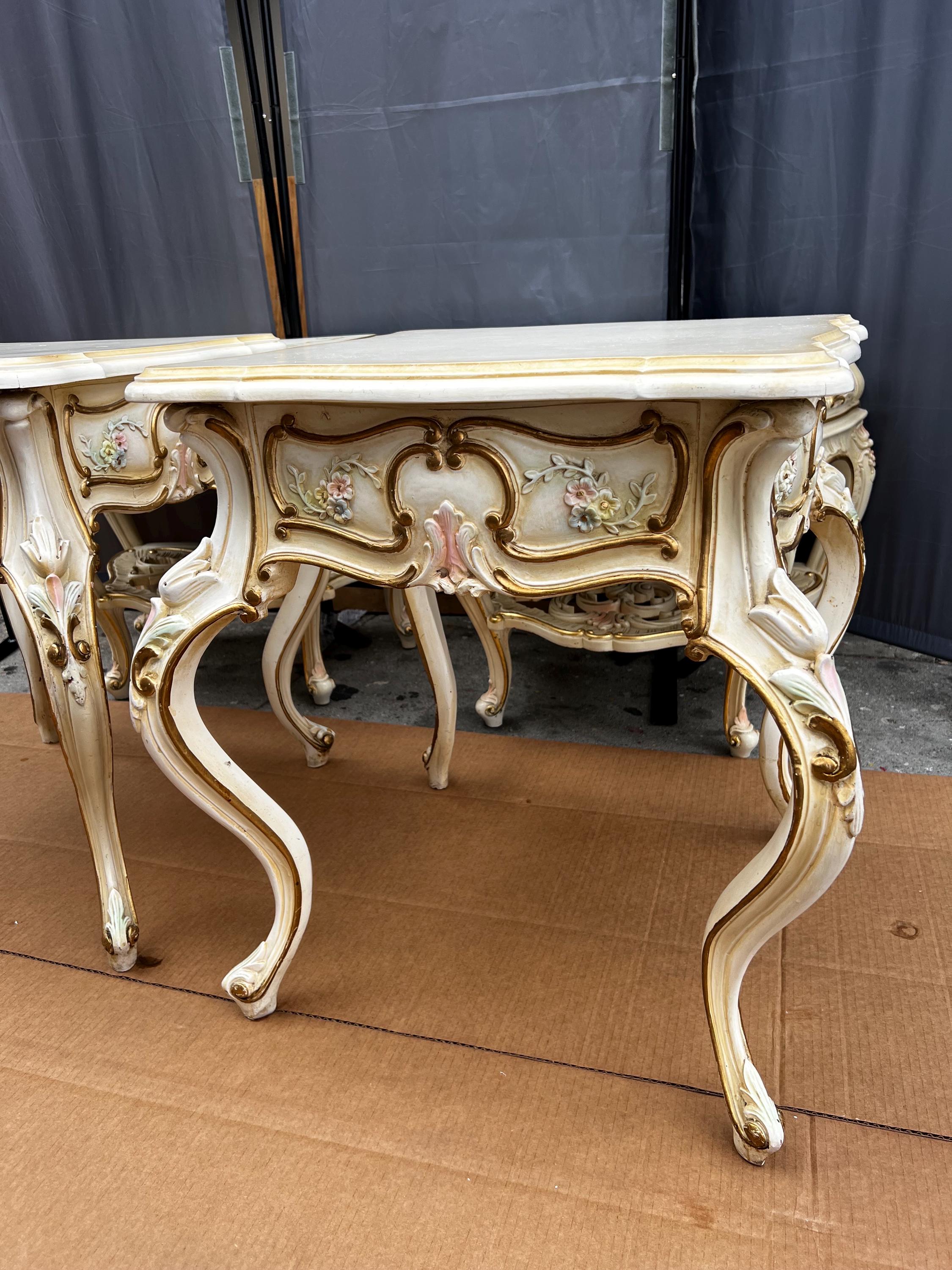 SOLD ! Unique Vintage  Side Table  for Bedroom , Living Room Italy (price is for one)
