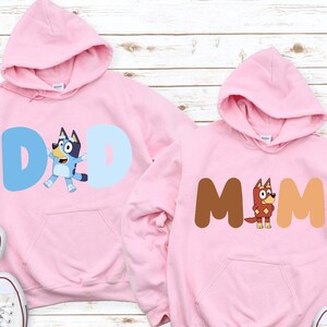 Disney Mom Dad Matching Hoodie, Funny Mom Dad Hoodie, Dog Mom Sweatshirt, Favorite Dog Dad Hoodie, Dog Cartoon Hoodie, Gift For Mom Hoodie
