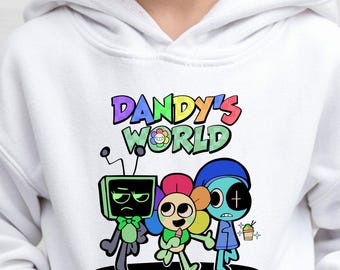 Youth Gaming Hoodie, Dandy’s World Hoodie, Cute Game Character Hoodie, Game Cartoon Hoodie, Sprunki Kids Hoodie, Toddler Gamer Hoodie