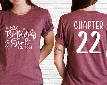 The Birthday Girl Shirt, Birthday Party Girl Shirt, 22nd Birthday Shirt, 22nd Birthday Gift, Twenty Two Shirt, 22 Year Old Gift Shirt