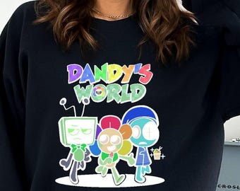 Youth Gaming Sweatshirt, Dandy’s World Sweatshirt, Cute Game Character Sweatshirt, Game Cartoon Sweatshirt, Sprunki Gamer Sweatshirt