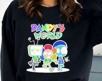 Youth Gaming Sweatshirt, Dandy’s World Sweatshirt, Cute Game Character Sweatshirt, Game Cartoon Sweatshirt, Sprunki Gamer Sweatshirt