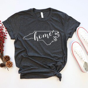 North Carolina Home Shirt, North Carolina State TShirts, North Carolina Gift, State Pride Shirt, North Carolina State Map, Old North State image 2