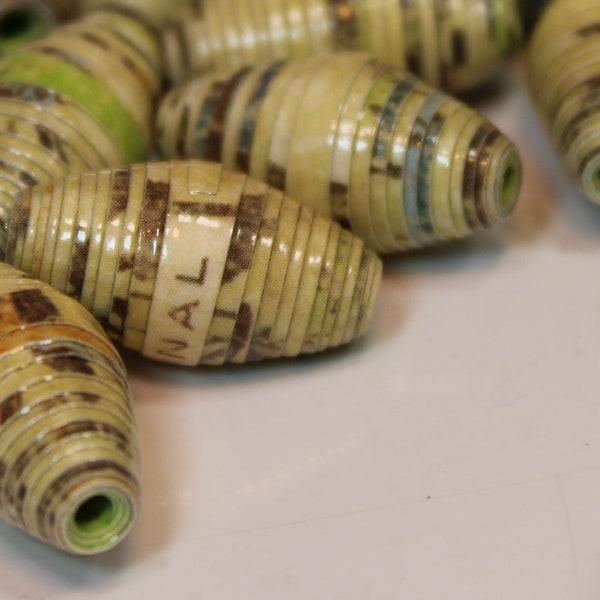 Traveler Hand Rolled Paper Beads by Leah of LandL