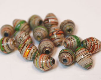 Funnies Hand Rolled Paper Beads by Leah of LandL