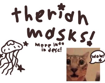 Custom therian/furry masks!