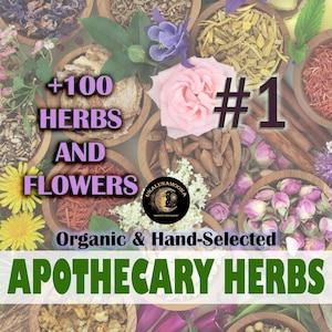 Organic Herbs-Premiun Herbs Kit-Rare Herbs -Spiritual & Food Grade -Wicca Ritual Herbs Apothecary- Herb Bundle-Spells-Herbal Tea Blends(A-H)