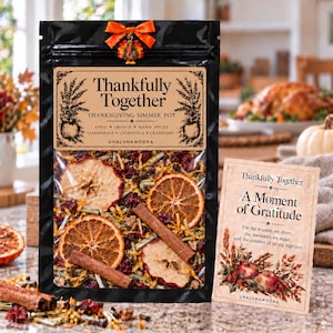 Duftset für Thanksgiving, Herbstliches Potpourri für den Herd, Geschenkidee für Freunde zum Thanksgiving-Fest. Gastgeschenk. Herbstlicher Dufttopf. Natürlicher Raumduft.