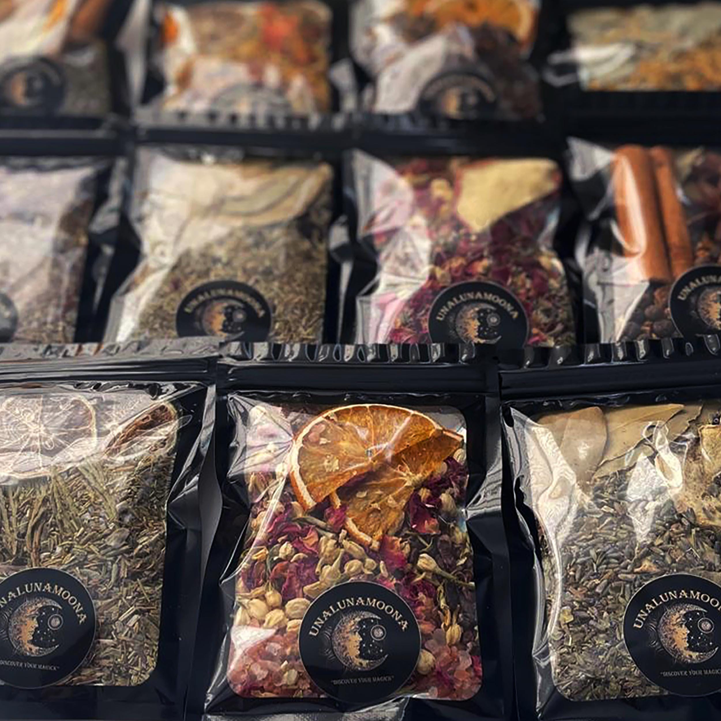 Intention Simmer Pots | Simmer Pot Kit | Simmer Pot Potpourri | Simmering Potpourri | Stovetop Potpourri | Witches Brew, includes Crystal
