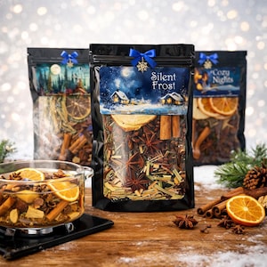 Holiday Simmer Pots - Simmer Pot Kit - Stovetop Potpourri - Simmering Potpourri - Christmas Simmer Pot - Autumn - Fall - Winter - Yule Gift