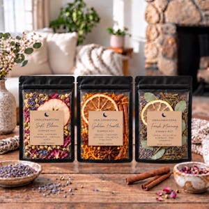 Simmer Pot Kit | Home Fragrance | Stovetop Potpourri | Housewarming Gift | Natural Home Scent | Cozy Simmering Pot | Organic Botanical Blend