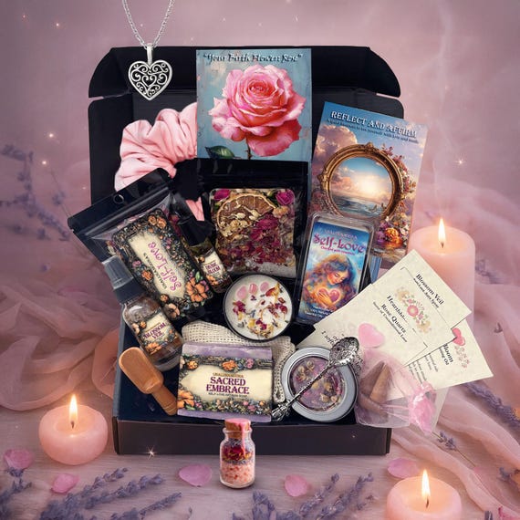 Birthflower Gift, Birth month gift, Intention Box, Self Care Box, Self love kit, Box-Gifts for her-Personalized Birthday Gifts,Bridesmaid