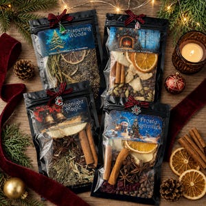Holiday Simmer Pots - Simmer Pot Kit - Stovetop Potpourri - Simmering Potpourri - Christmas Simmer Pot - Autumn - Fall - Winter - Yule Gift
