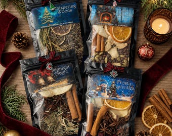 Holiday Simmer Pots - Simmer Pot Kit - Stovetop Potpourri - Simmering Potpourri - Christmas Simmer Pot - Autumn - Fall - Winter - Yule Gift