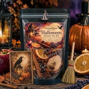 Halloween Simmer Pot Kit | Samhain Botanical Blend | Witchy Gift | Fall Simmer Pot Gift |Stovetop Potpourri | Spooky | Autumn Home Fragrance