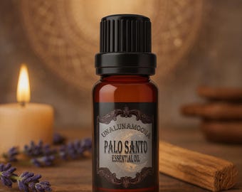 Etherische olie van Palo Santo | Heilige Palo Santo-olie voor reiniging, meditatie, schaduwwerk, aarding en spiritueel werk. Heilige houtolie uit Peru